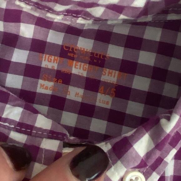 Crewcuts Plaid light weight button down size‎ 4/5 - Picture 2 of 3